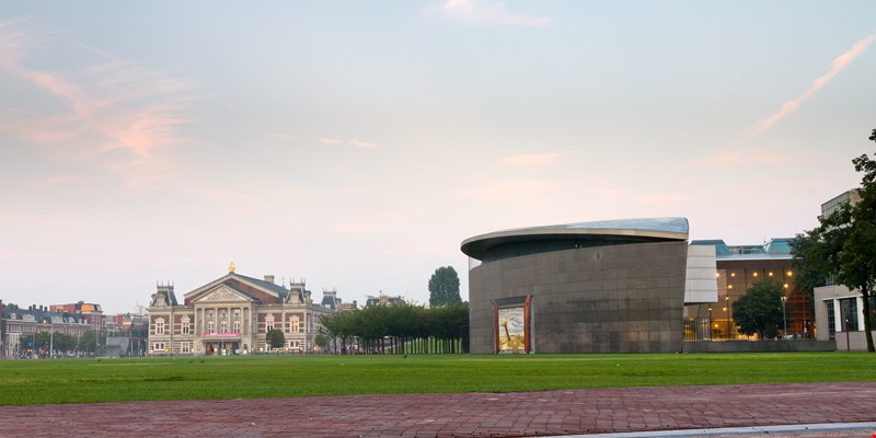 Van Gogh museum on the museum square in Amsterdam, the Netherlands
